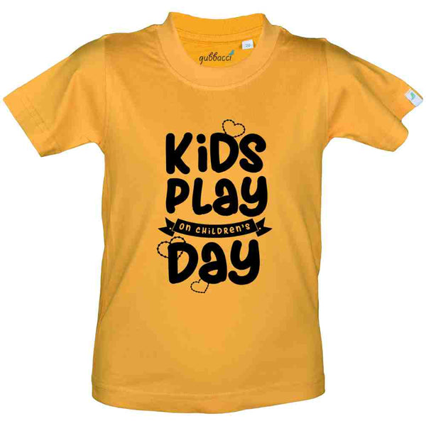 Yellow Kids Play Day T-shirts