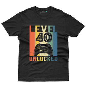 Best Level 40 Unlocked T-Shirt - 40th Birthday T-Shirt