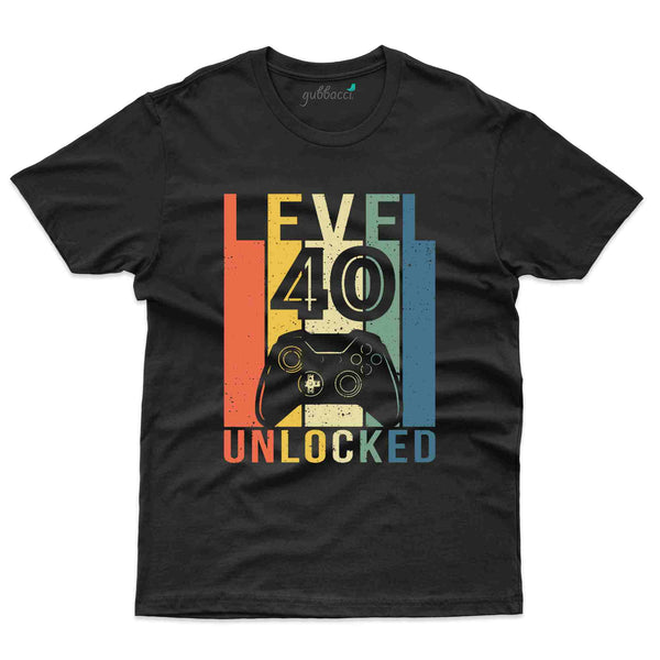 Level 40 Unlocked 11 T-Shirt - 40th Birthday Collection - Gubbacci