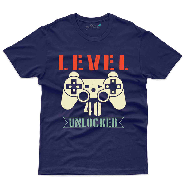 Level 40 Unlocked 13 T-Shirt - 40th Birthday Collection - Gubbacci