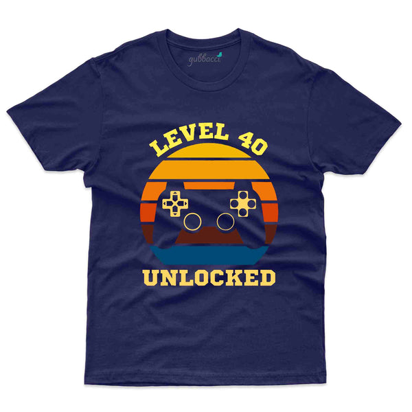 Level 40 Unlocked 14 T-Shirt - 40th Birthday Collection - Gubbacci