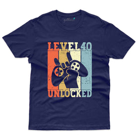 Creative Level 40 Unlocked T-Shirt - 40th Birthday T-Shirt