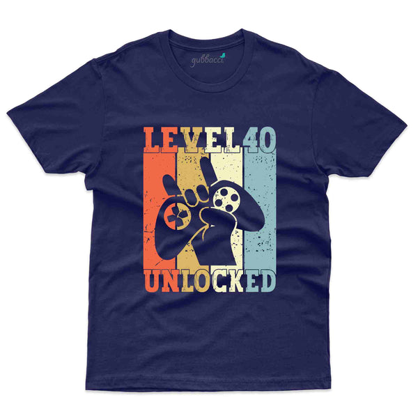 Level 40 Unlocked 16 T-Shirt - 40th Birthday Collection - Gubbacci