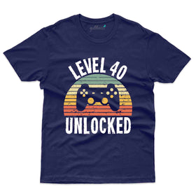 Level 40 Unlocked Unisex T-Shirt - 40th Birthday T-Shirt