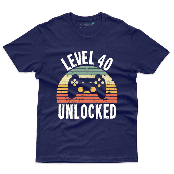 Level 40 Unlocked 17 T-Shirt - 40th Birthday Collection - Gubbacci