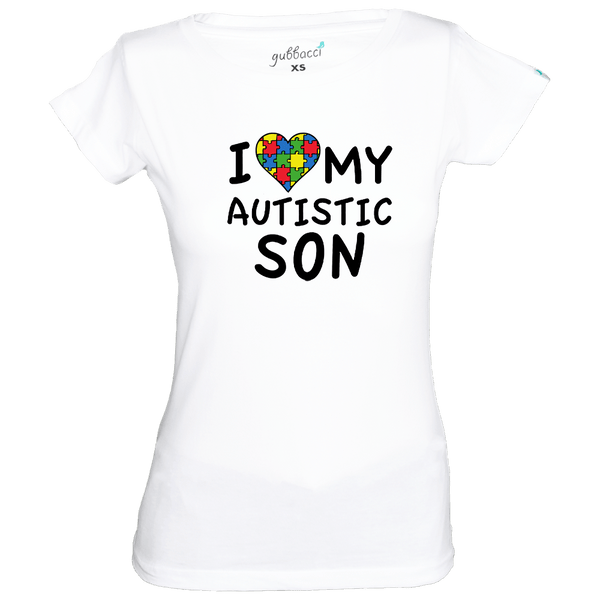 Gubbacci-India Boat Neck XS I love My Autistic Son - Autism Collection Buy I love My Autistic Son - Autism Collection