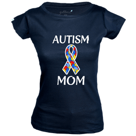 Women's Boat Neck Autism Mom T-Shirt - Autism Collection