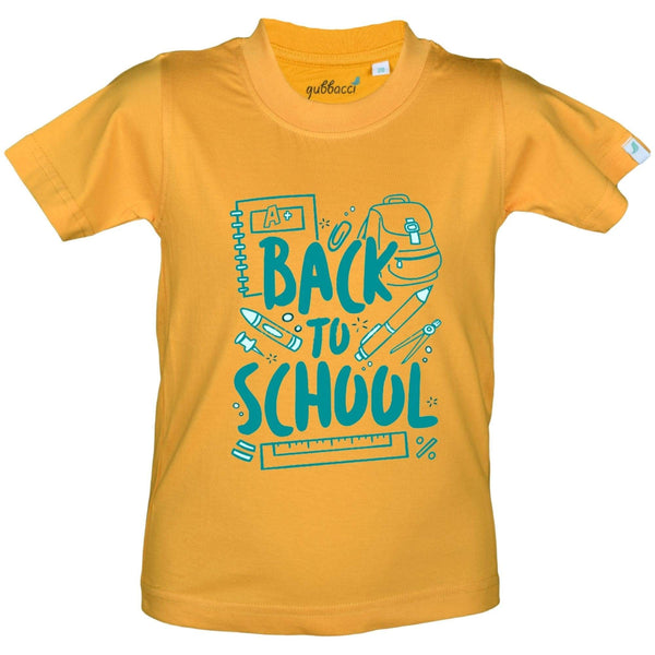 Gubbacci-India Kids Round Neck T-shirt Back To School, Kid's T-shirt - Teacher's Day T-shirt Collection