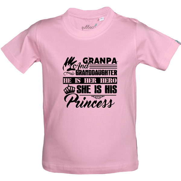Gubbacci Apparel Kids Round Neck T-shirt 18 Granpa and Granddaughter Kids T-Shirt - Funny Kids T-Shirt Buy Granpa and Granddaughter Kids T-Shirt-Funny Kids T-Shirt