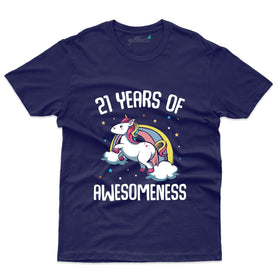 21 Years of Awesomeness  T-Shirt - 21st Birthday Collection