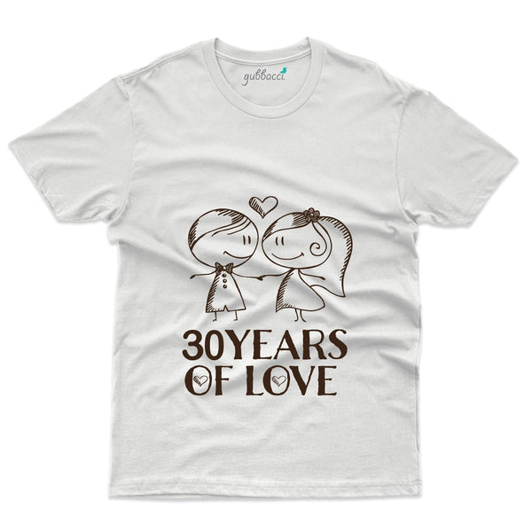 30 Years Of Love T-Shirt - 30th Anniversary Collection - Gubbacci-India