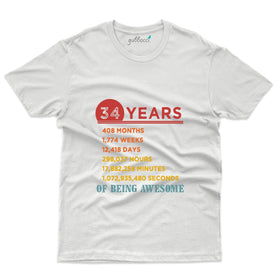 34 Years 2 T-Shirt - 34th Birthday Collection