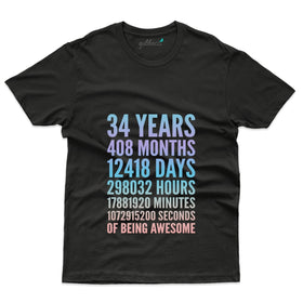34 Years 3 T-Shirt - 34th Birthday Collection
