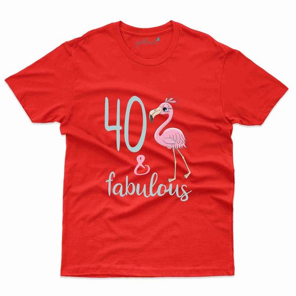 40 & Fabulous T-Shirt - 40th Birthday Collection - Gubbacci-India