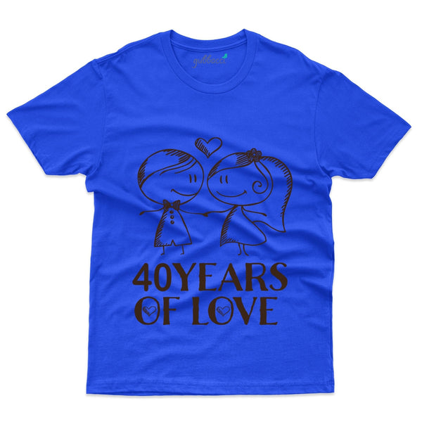 40 Years Of Love T-Shirt - 40th Anniversary Collection - Gubbacci-India
