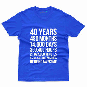 40 Years Counting T-Shirt - 40th Birthday Collection