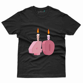 40th Candle T-Shirt - 40th Birthday T-Shirt Collection