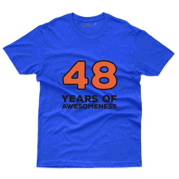 48 Years Awesome T-Shirt - 48th Birthday Collection - Gubbacci-India