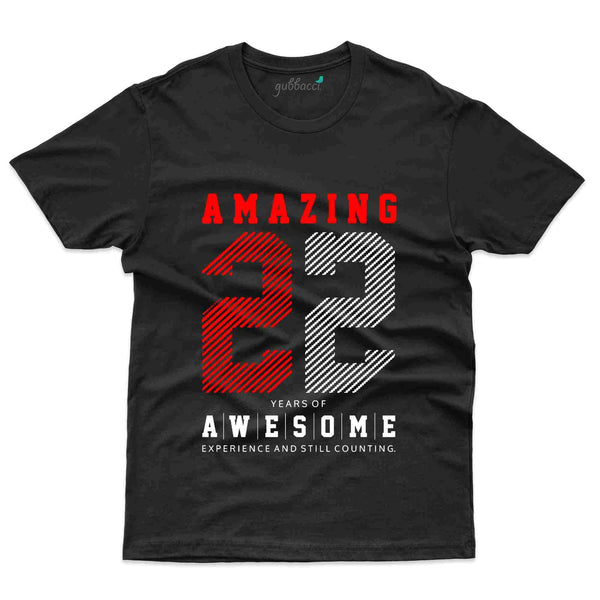 Amazing 22 years of Awesome T-Shirt - 22nd Birthday Collection - Gubbacci