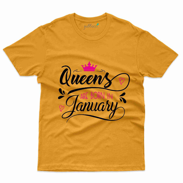 Are Born T-Shirt - January Birthday Collection - Gubbacci-India