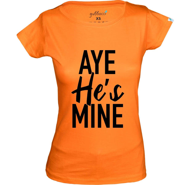 Gubbacci Apparel T-shirt XS Aye He's Mine - Couple T-shirt Collection Buy Aye He's Mine Couple T-shirt Design - Specials