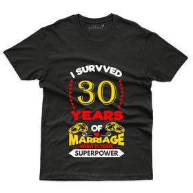 Black I Survived T-Shirt - 30th Anniversary Collection