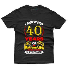 Black I Survived T-Shirt - 40th Anniversary Collection