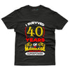 Black I Survived T-Shirt - 40th Anniversary Collection - Gubbacci-India
