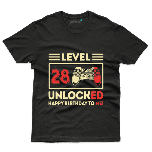 Black Level Unlocked   28 T-Shirts  -28 th Birthday Colllection - Gubbacci-India