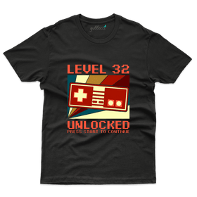 Level 32 Unlocked T-Shirt - 32th Birthday T-Shirt Collection