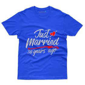 Blue Just Married T-Shirt - 30th Anniversary Collection