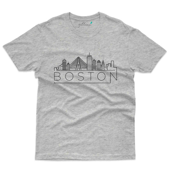 Boston Skyline T-Shirt - Skyline Collection - Gubbacci-India