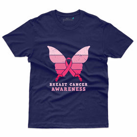 Butterfly Design T-Shirt - Breast Cancer T-Shirt