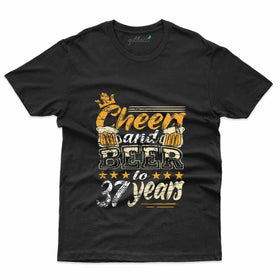 Unisex Cheers And Beers T-Shirt - 37th Birthday Collection