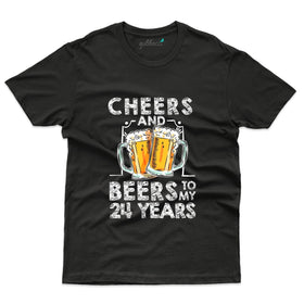 Cheers and Beers: 24th Birthday T-Shirt Collection