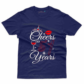 Cheers To 51 T-Shirt - 51st Birthday Collection