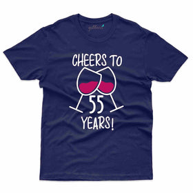 Cheers To 55 Years T-Shirt - 55th Birthday Collection