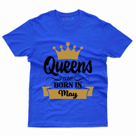 Crown Queen Born T-Shirt - May Birthday Collection