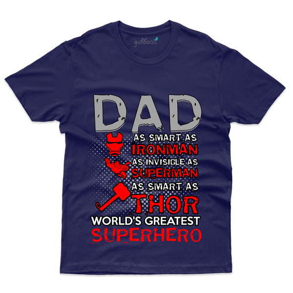 Gubbacci Apparel T-shirt S Dad as Smart as Ironman T-Shirt - Fathers Day Collection Buy Dad as Smart as Ironman T-Shirt - Fathers Day Collection
