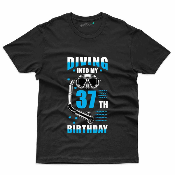 Diving Into My 37 T-Shirt - 37th Birthday Collection - Gubbacci-India