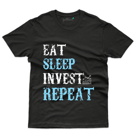Unisex Eat Sleep Invest Repeat T-Shirt - Stock Market Tee