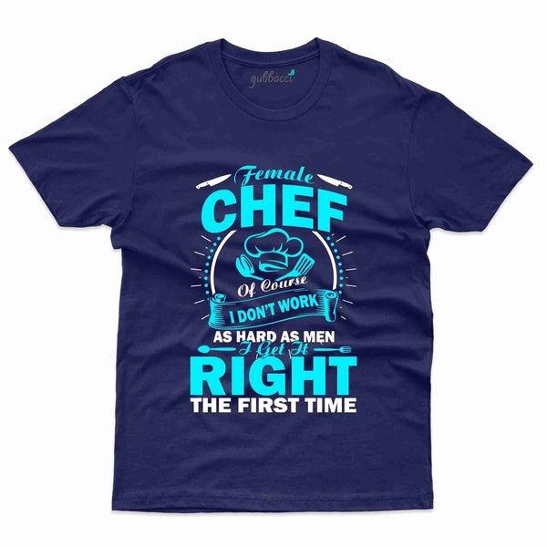 Female Chef T-Shirt - Cooking Lovers Collection - Gubbacci-India