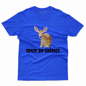 Graze On Grasses T-Shirt - Kaziranga National Park T-Shirt Collection