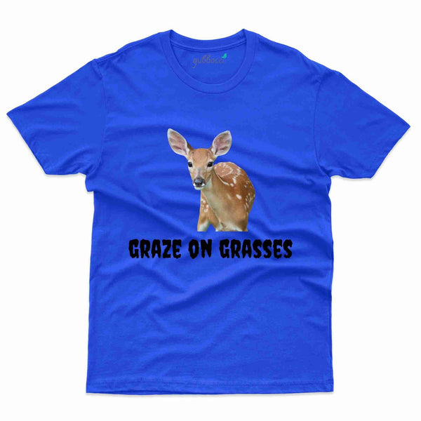 Graze On Grasses T-Shirt - Kaziranga National Park Collection - Gubbacci-India