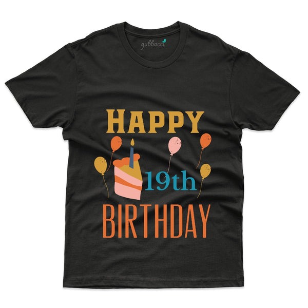 Happy 19th Birthday T-Shirt - 19th Birthday Collection - Gubbacci-India