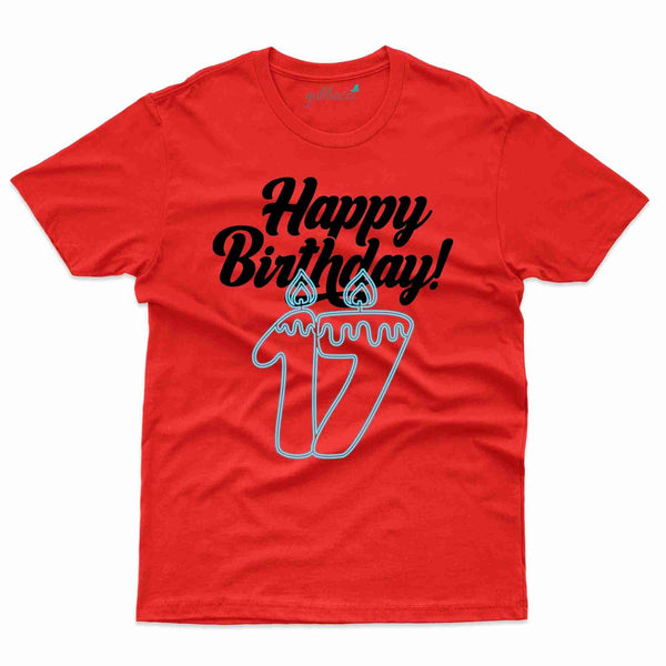 Happy Birthday 4 T-Shirt - 17th Birthday Collection - Gubbacci