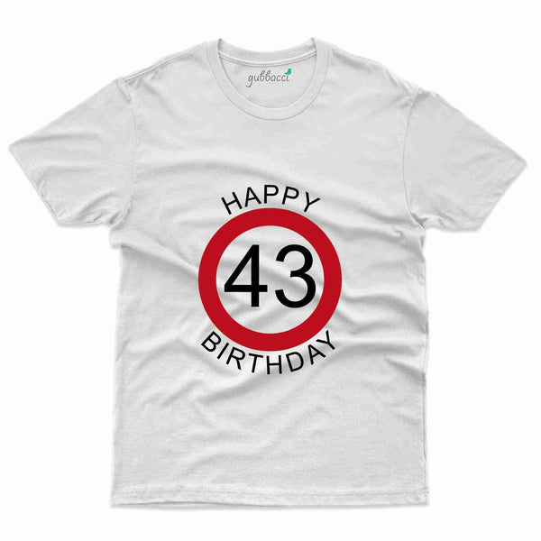 Happy Birthday T-Shirt - 43rd  Birthday Collection - Gubbacci-India