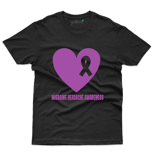 Heart T-Shirt- migraine Awareness Collection - Gubbacci