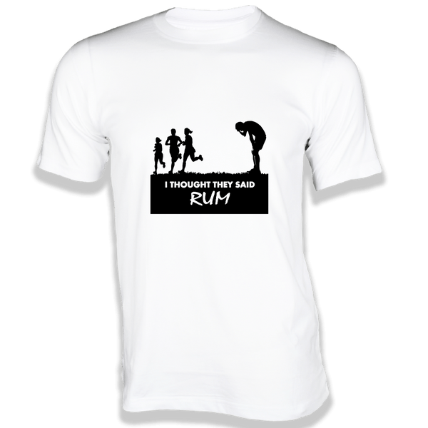 Gubbacci Apparel T-shirt XS I Thought they said RUM - For Fitness Enthusiasts - Gym T-shirts Designs Buy Gym T-Shirt Design - I Thought they said RUM on T-Shirt
