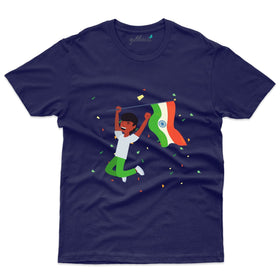 Indian Flag Holding T-shirt - Independence Day Collection